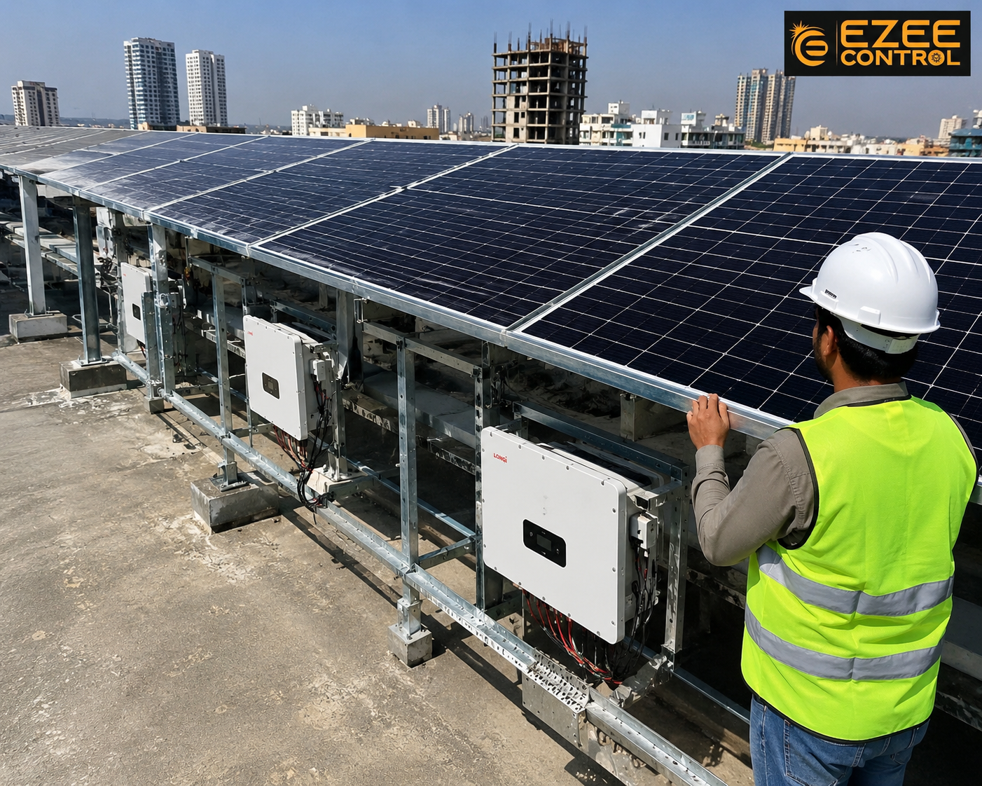 Solar system installation in Gujranwala by Ezee Control